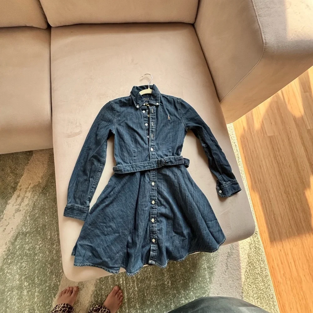 Ralph Lauren Blue Denim Kids Casual Dress